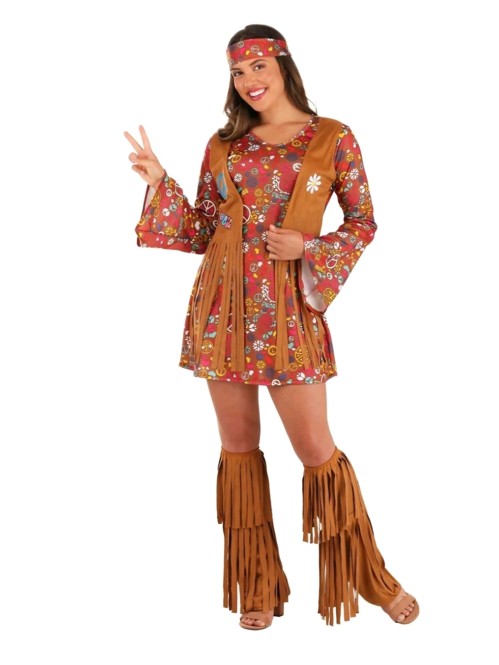 Peace and Love Hippie 60's/70's Costume (Size 3XL)